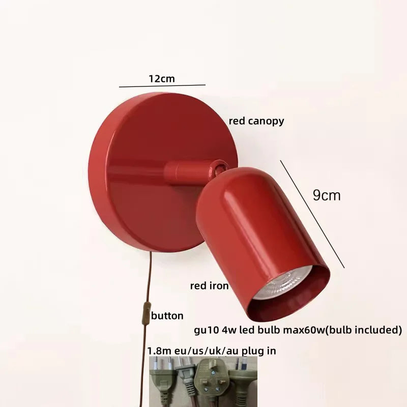 Afralia™ LED Wall Sconce Pull Chain Switch Cream Style Stair Light Fixture