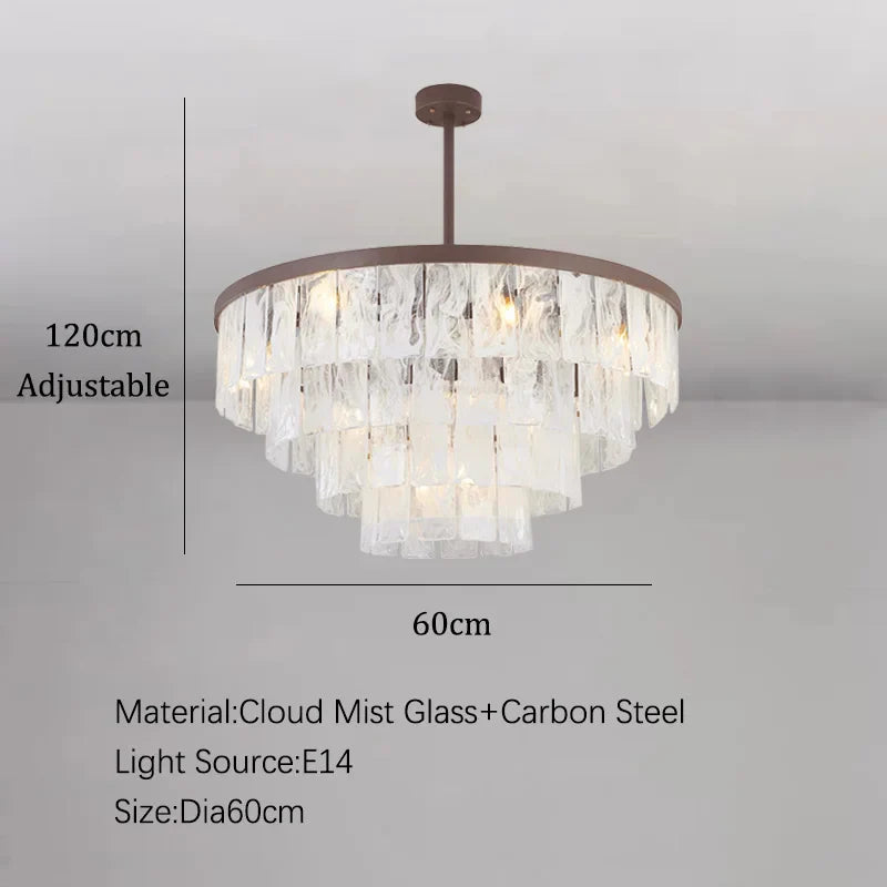 Afralia™ Cloud Glass LED Pendant Light - Dimmable Designer Home Decoration
