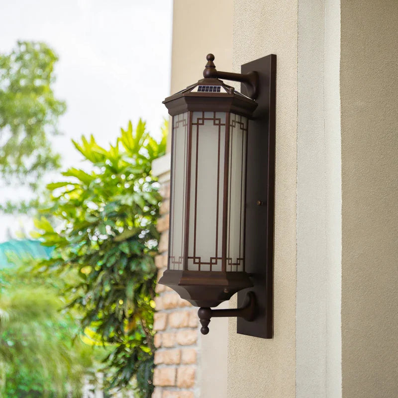 Afralia™ Solar Wall Lamp Outdoor Sconce Lights LED Waterproof IP65 Home Courtyard