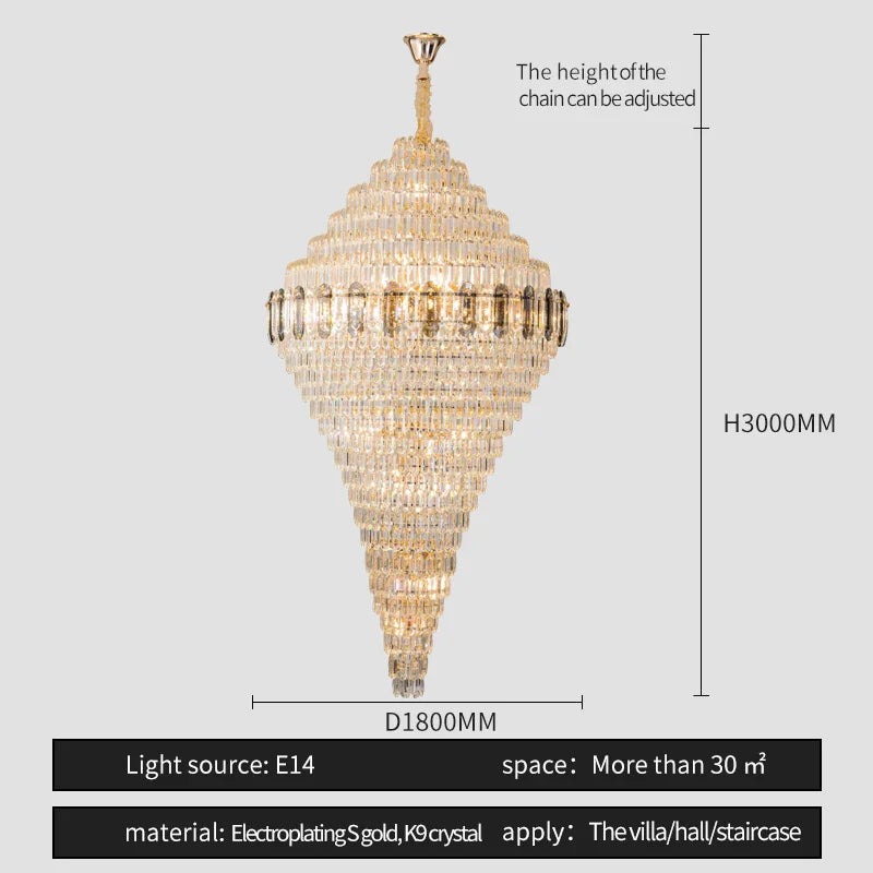 Afralia™ Hollow Chandelier: Luxury Spiral Staircase & Living Room Light for Hotel Lobby
