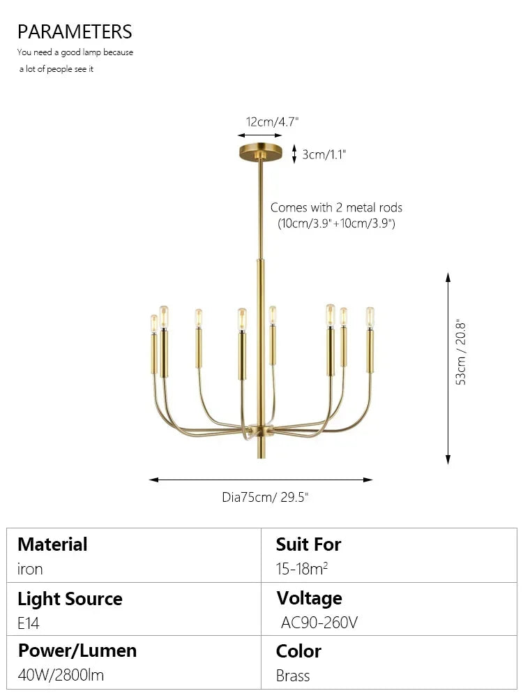 Afralia™ Modern Iron Chandelier E14 Droplight for Dining Room and Living Room