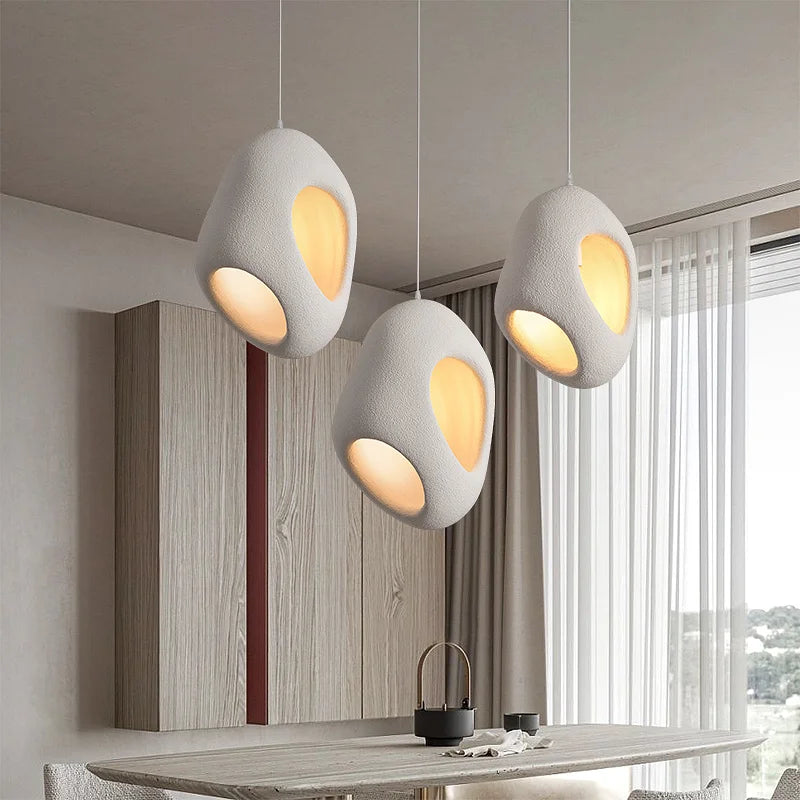 Afralia™ Modern Wabi Sabi Chandelier Pendant Light for Dining Room, Bedroom, Living Room