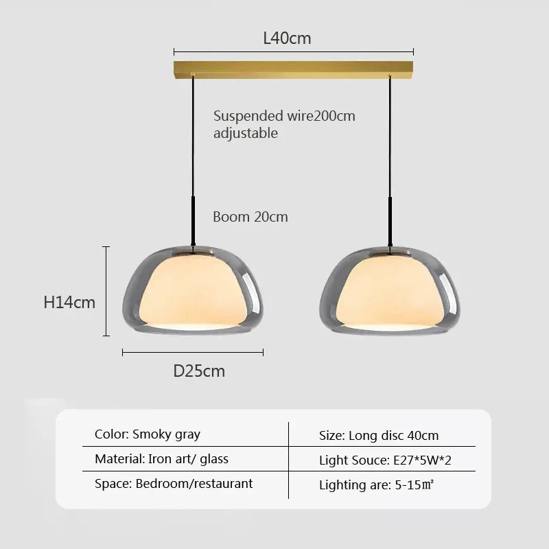 Afralia™ Nordic Glass Pendant Lights: Modern Jelly Shape for Living Room, Bedroom, Kitchen