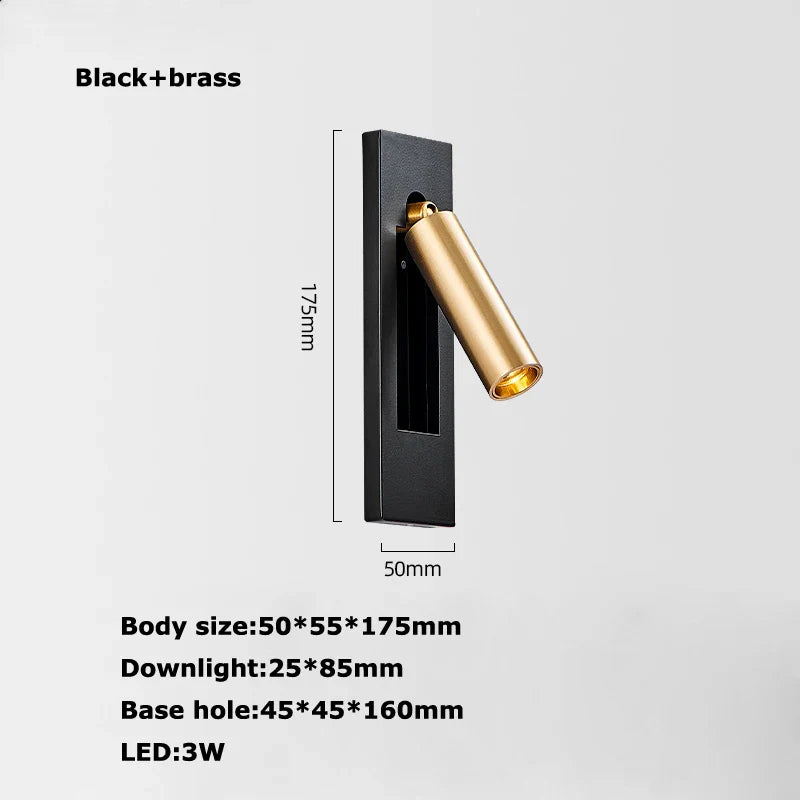Afralia™ Rotatable LED Wall Sconce, Bedside Reading Light for Bedroom