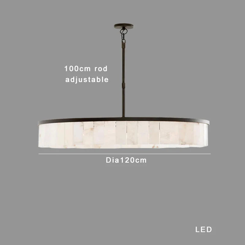 Afralia™ Gold Marble Ceiling Pendant Light Round Elegant Luxury Hanging Lamp