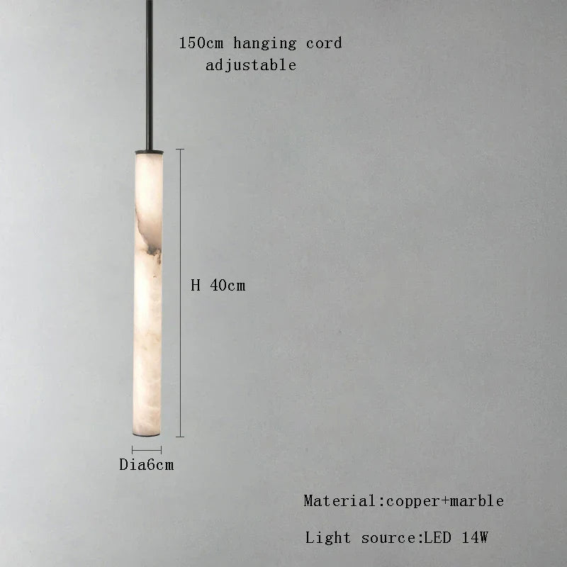 Afralia™ Marble Pendant Lights - Bedroom Bedside & Dining Table Hanging Lamps
