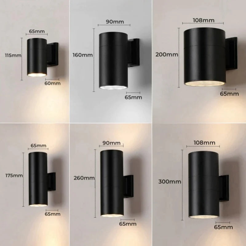 Afralia™ Outdoor Wall Lamps | Waterproof Up Down LED Sconce for Garden Courtyard Spot Lighting