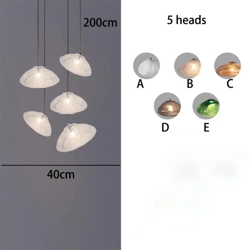 Afralia™ Crystal Chandelier Stair Pendant Lamp | Modern Living Room Lighting Fixture