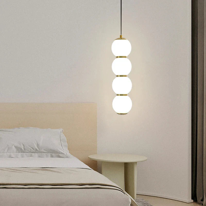 Afralia™ Nordic Glass Ball LED Hanging Lamp for Artistic Interior Lighting