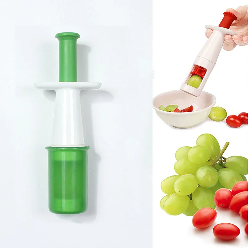 Afralia™ Tomato Cutter Slicer Fruit Splitter Kitchen Gadget for Salad, Baking, Cooking