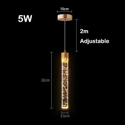 Afralia™ LED Crystal Chandelier for Home Decoration & Lighting in Living Room, Bedroom, Hotel & Bar