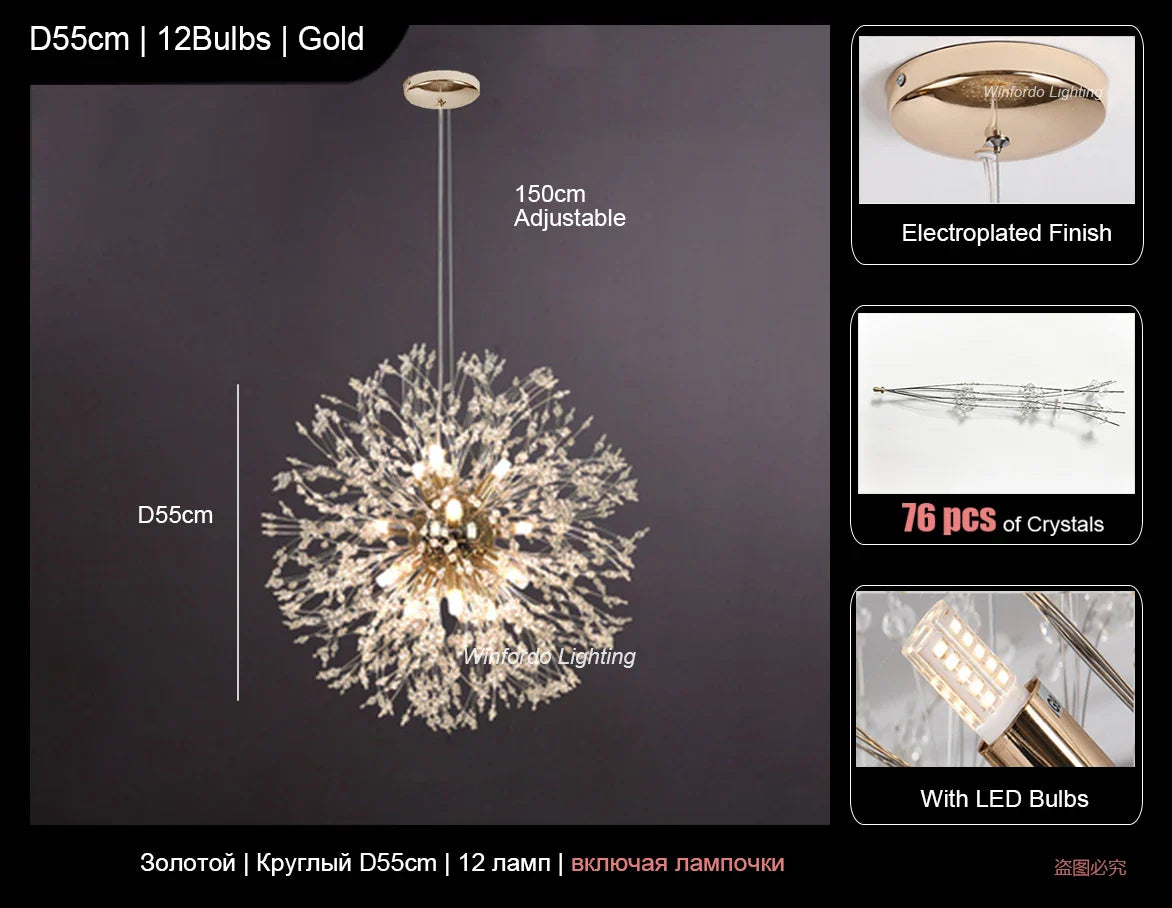 Afralia™ Rectangle Crystal Chandelier - Mid-century Art Deco Long Hanging Lamp