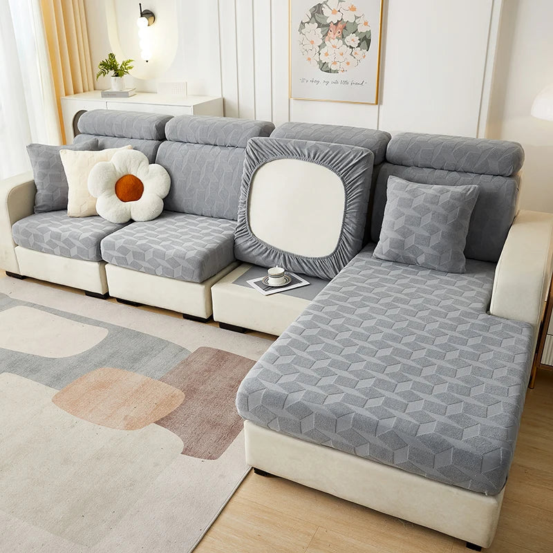 Afralia™ Jacquard Sofa Seat Cover: Stretchable, Washable & Removable Protector