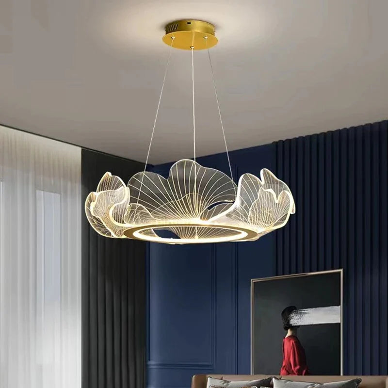 Afralia™ Petal Chandelier: Modern Luxury LED Lotus Leaf Lamp for Villa, Living Room, Bedroom & Restaurant