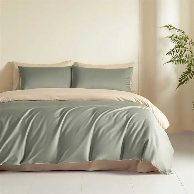 Afralia™ Egyptian Cotton Bedding Set: Sheet, Pillowcase, Blanket Cover in Queen King Size