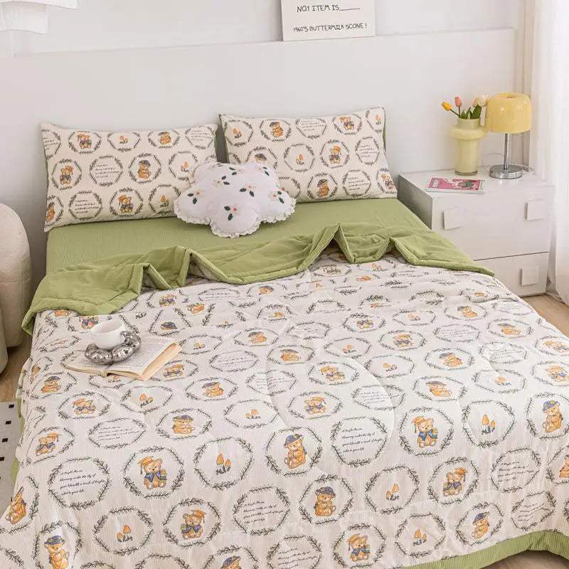 Afralia™ Summer Soybean Fiber Quilt: Cool Air Conditioning Blanket for Home & Office