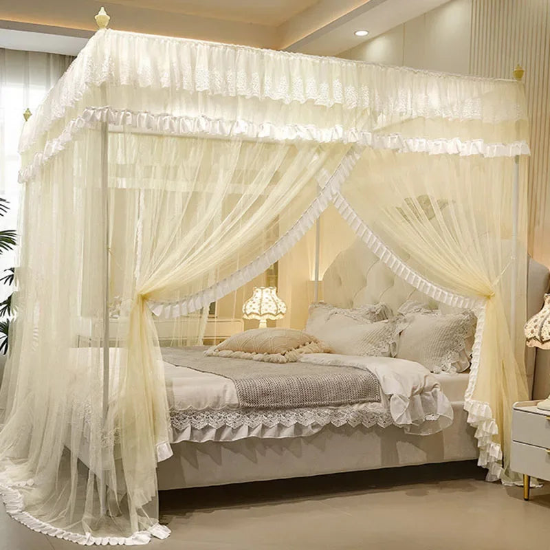 Afralia™ Princess Lace Mosquito Net Tent with Painted Bracket