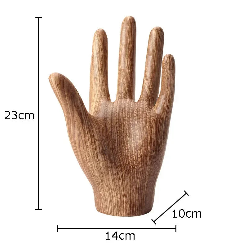 Afralia™ Hand Palm Sculpture Resin Decoration Crafts Character Statue Room Decor