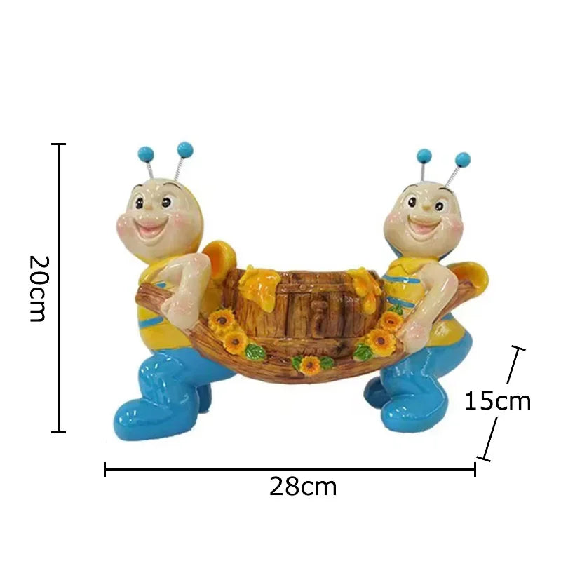 Afralia™ Bee Resin Vase: Creative Cartoon Plant Pot for Cheerful Floral Arrangement