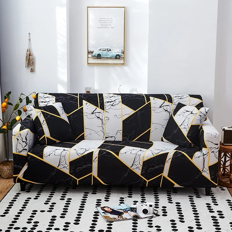 Afralia™ Stretch Sofa Cover Slipcover for 3 Seater Couch - Print Protector