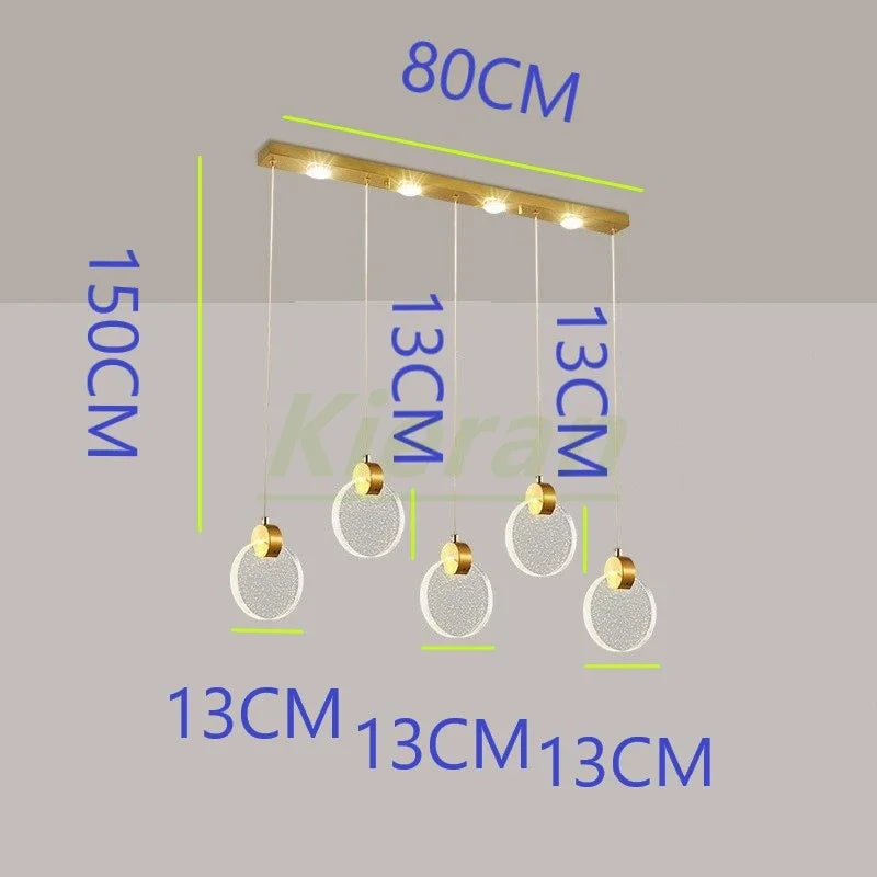 Afralia™ Crystal LED Chandelier: Modern 5head Highlight for Bedroom, Bar, Study Room Decor