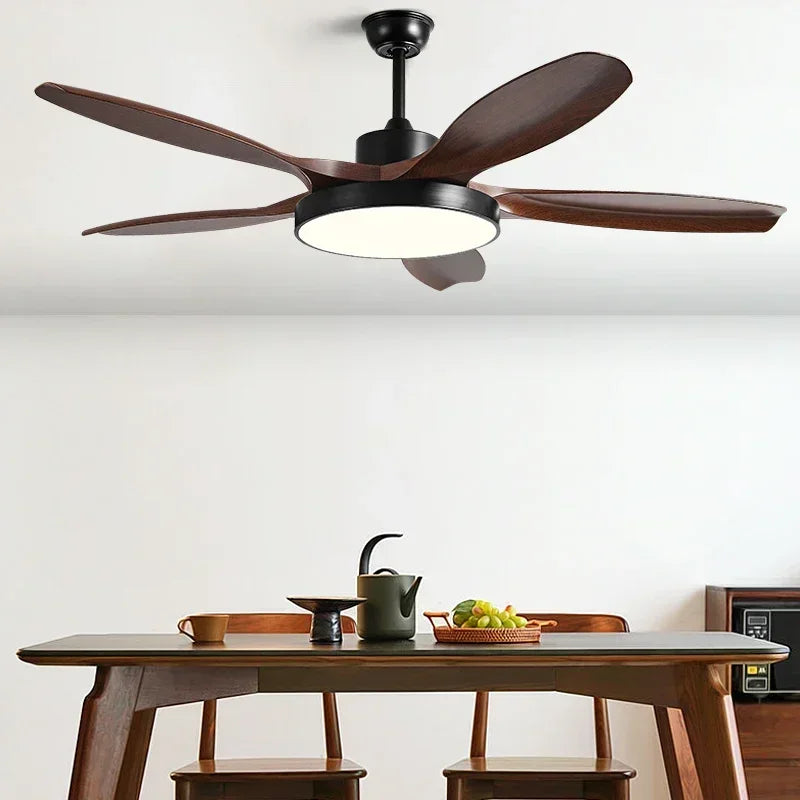 Afralia™ Modern 60" LED DC Ceiling Fan with Remote Control Chandelier Home Restaurant Indoor