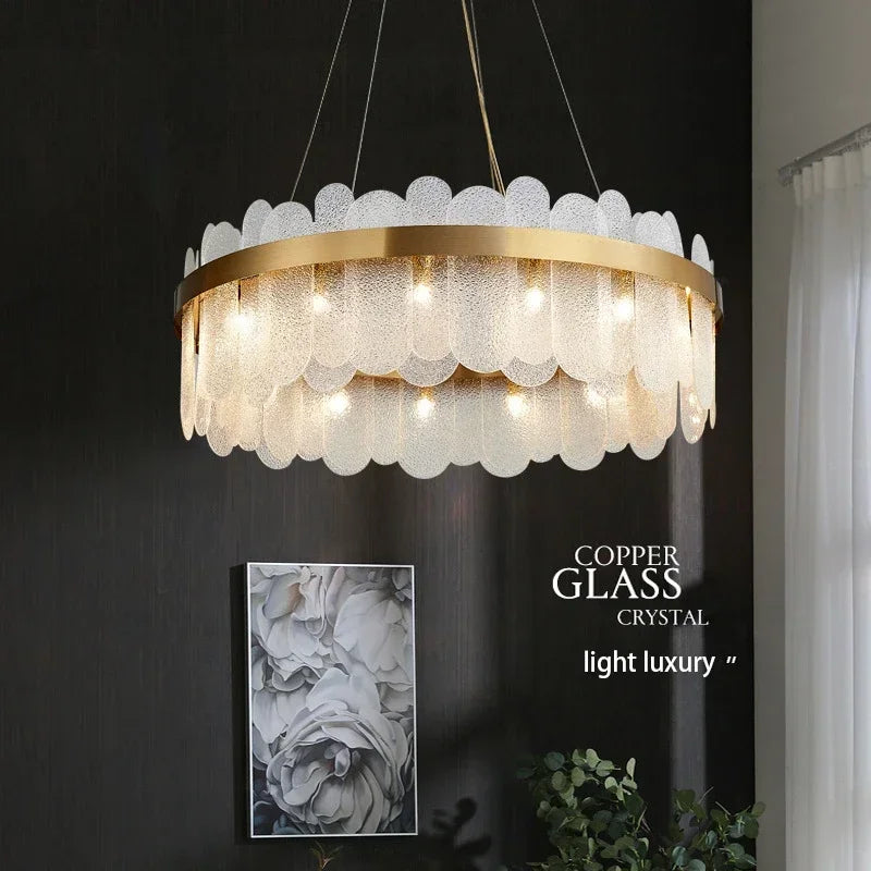 Afralia™ Crystal LED Chandelier: Modern Round Ceiling Lamp for Living Room, Bedroom & Hotel