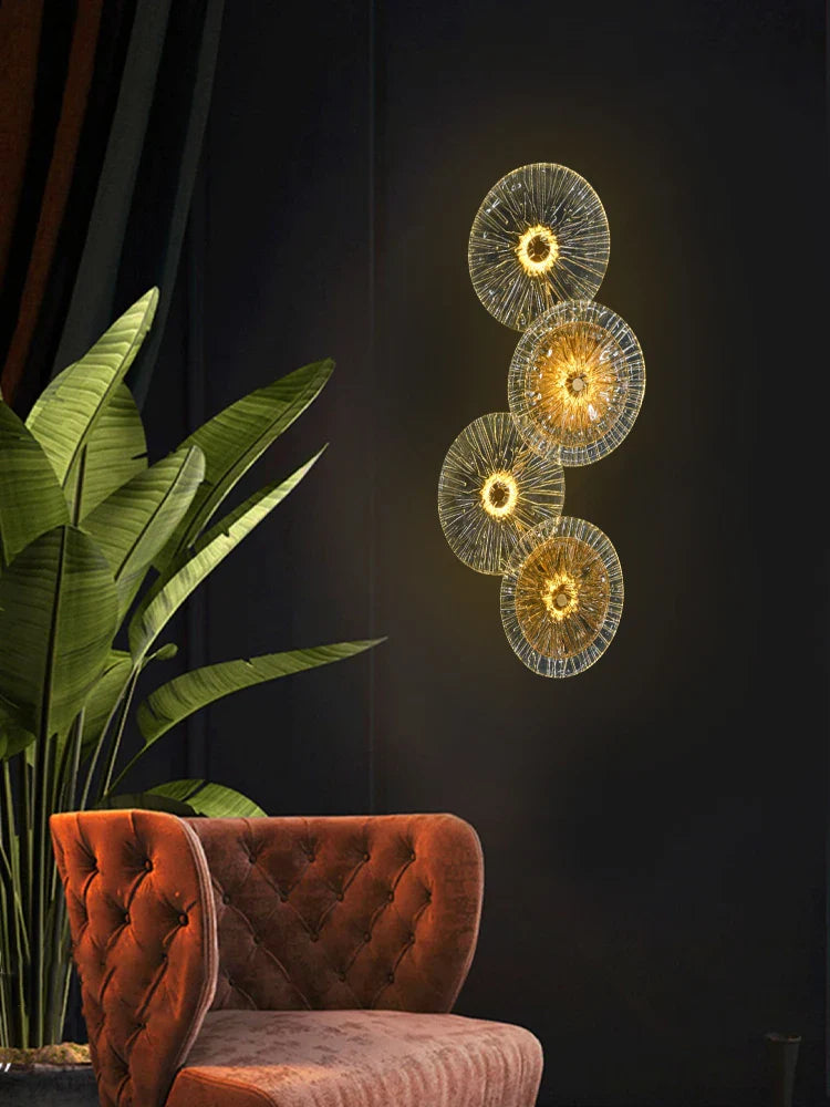 Afralia™ Modern Round LED Wall Lamp Luxury Design Indoor Lighting Fixture