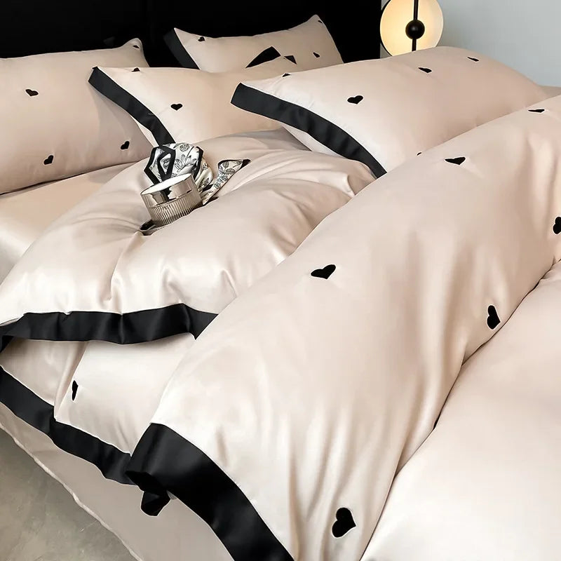 Afralia™ Lace Embroidered Cooling Comforter Cover Set - Silky Cozy Bedding Sets