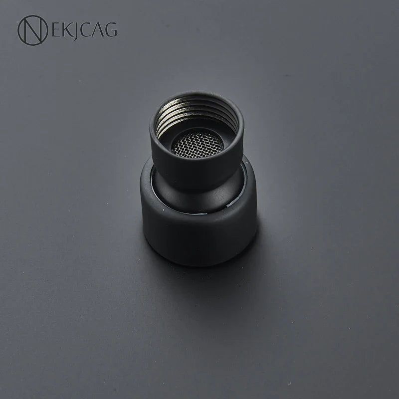 Afralia™ Stainless Steel Rainfall Shower Head Black Chrome Plated Bathroom Faucet Accessories