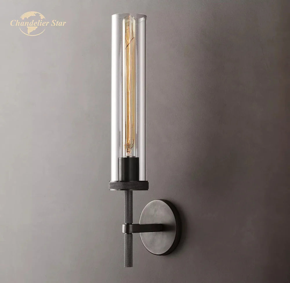 Afralia™ LED Glass Wall Sconce: Modern Knurled Indoor Light for Bedroom, Bathroom, Living Room