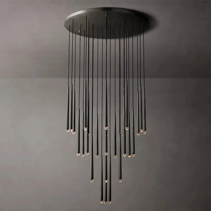 Afralia™ LED Chandelier: Modern, Dimmable Ceiling Light for Living Room, Kitchen, Staircase