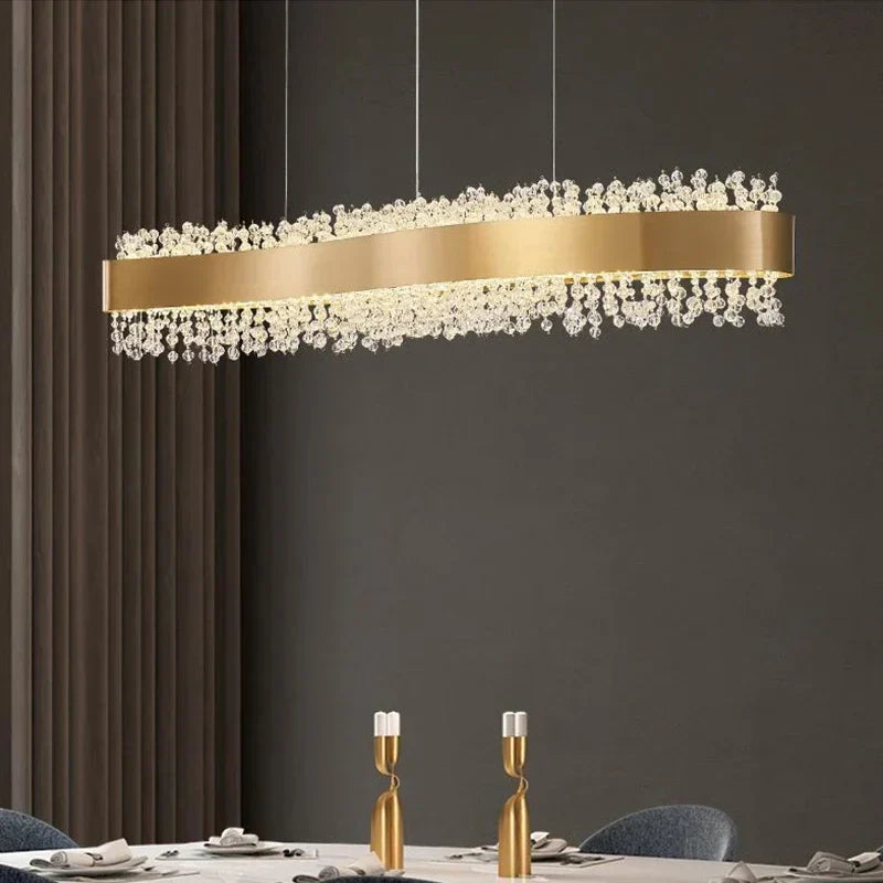 Afralia™ Crystal Chandeliers: Modern Luxury Lighting for Dining Room, Bar, Ceiling - Pendant Fixtures