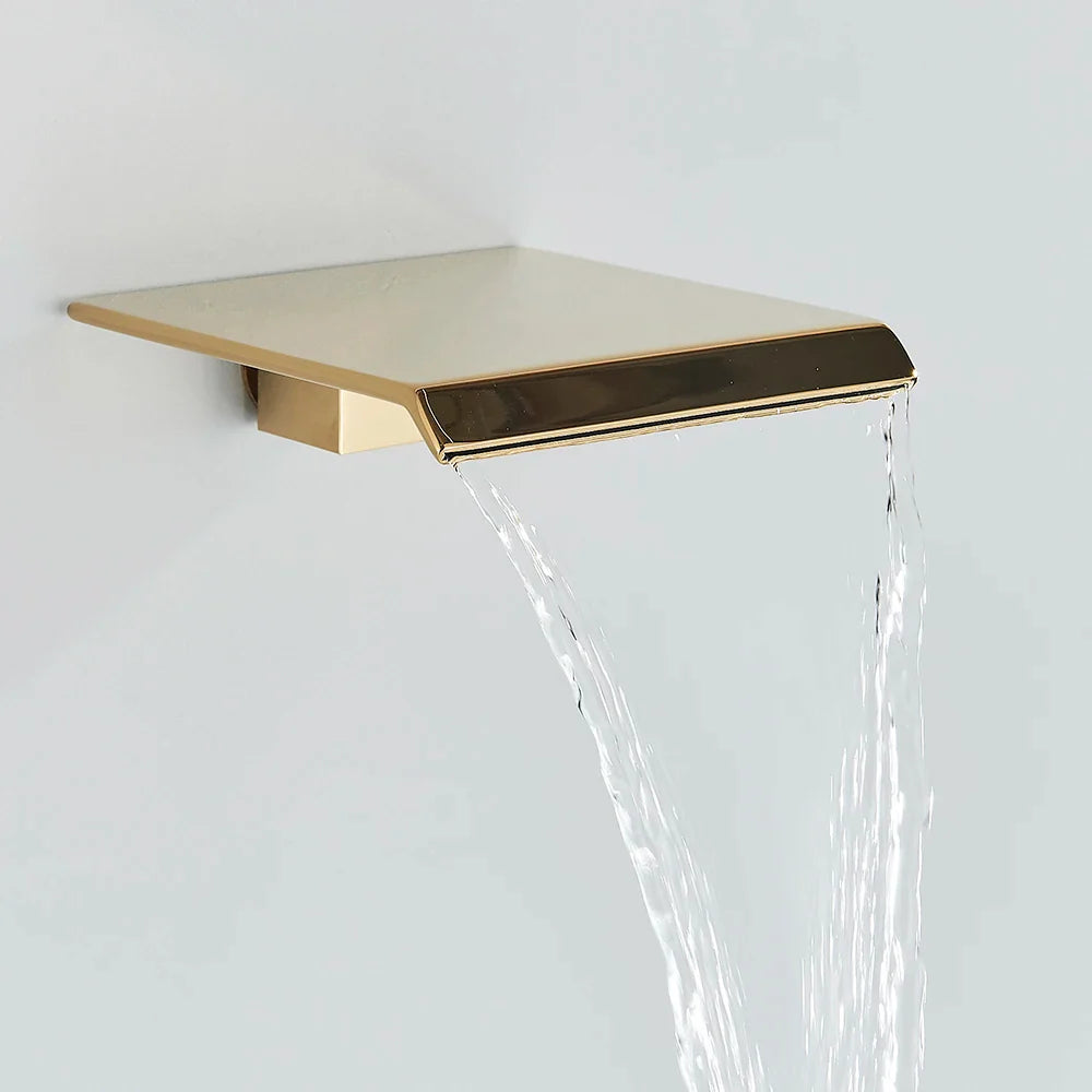 Afralia™ Black Digital Shower Faucet Set with Rainfall Head and All-Metal Mixer Display