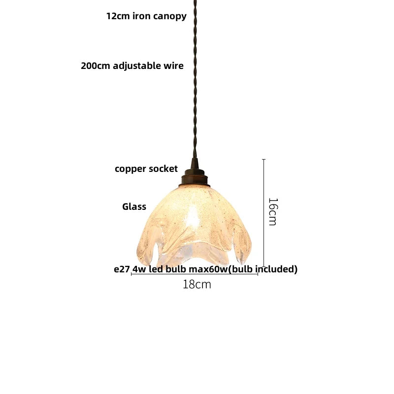 Afralia™ Blue Glass LED Pendant Lights Adjustable Hanging Lamp Luminaire