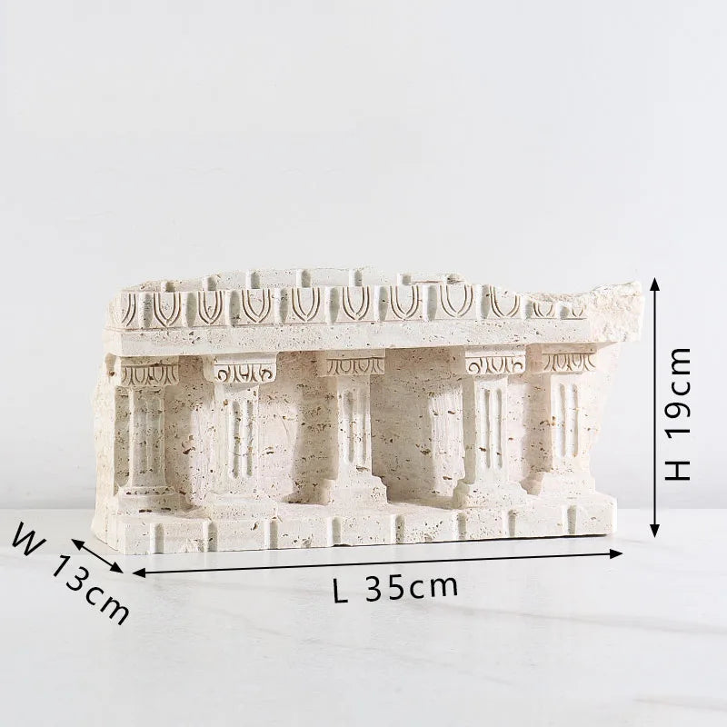 Afralia™ Handmade Marble Medieval Sculptures and Ancient Greek Roman Temple Statue