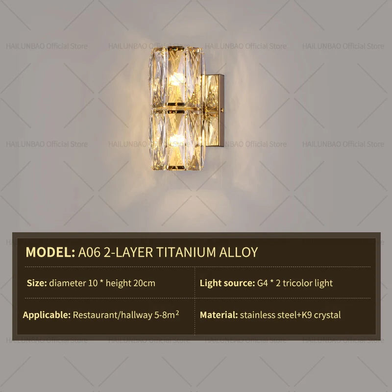 Afralia™ Crystal Wall Lamp: Elegant Living Room TV Background Bedroom Bedside Light