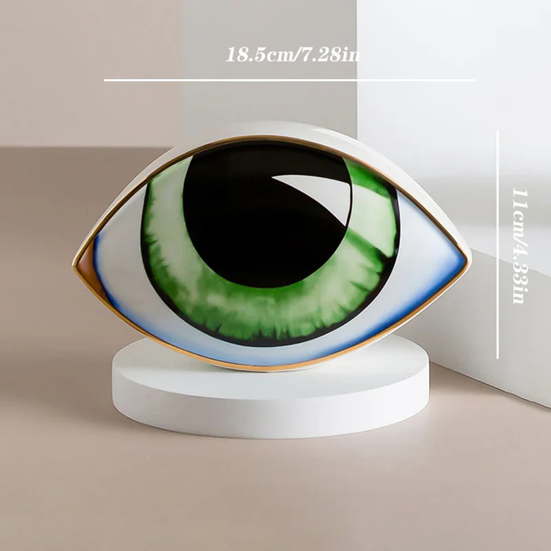 Afralia™ Evil Eye Sculptures Devil's Eye Charm Desktop Ornaments Feng Shui Decoration