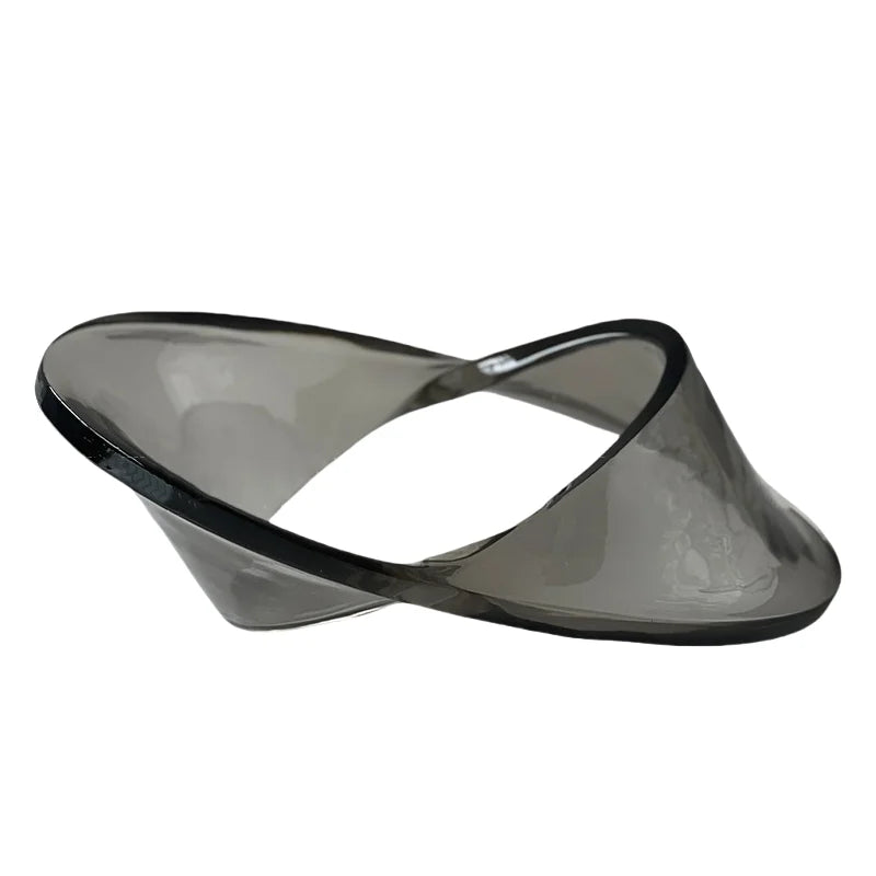 Afralia™ UFO Geometric Acrylic Decorative Item - Abstract Handicrafts Figurine