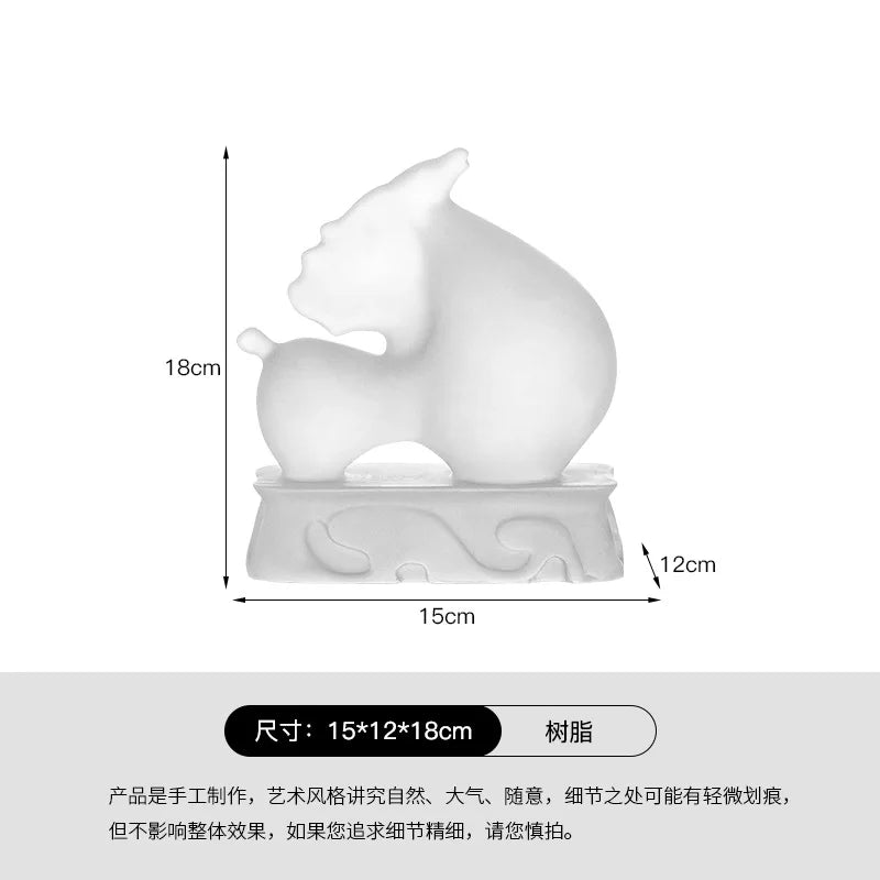 Afralia™ Resin Matte Horse Sculpture, Chinese Retro Style Home Decor Accessory