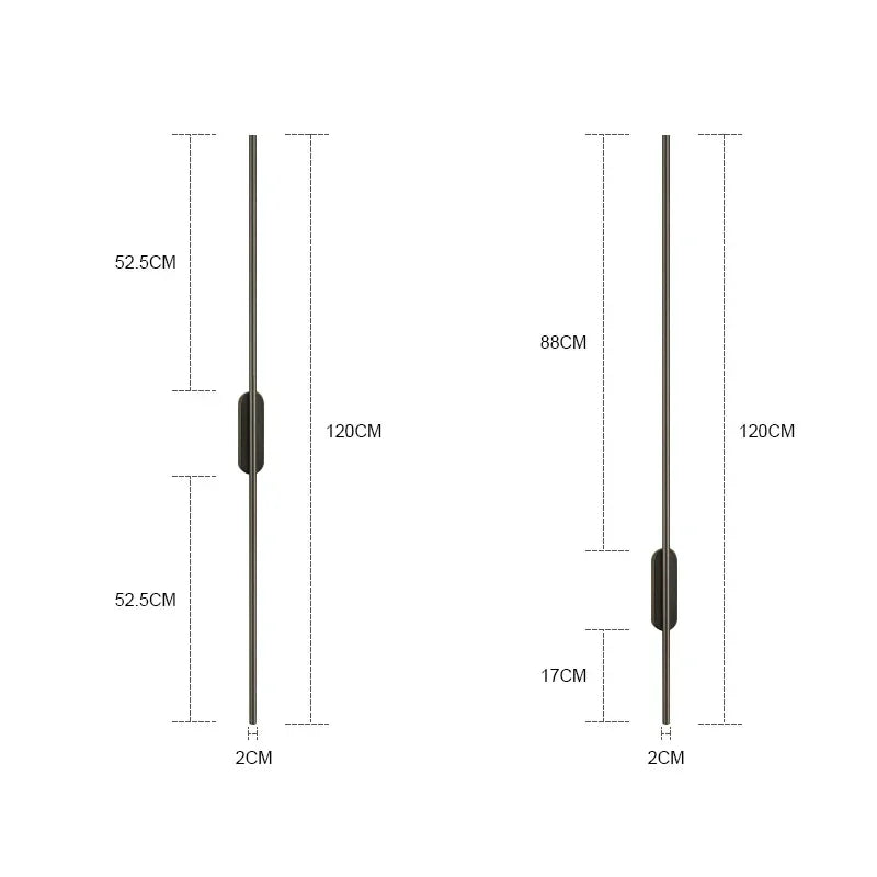 Afralia™ Black LED Wall Lights - Modern Straight Line for Bedroom, Living Room, Kitchen Décor