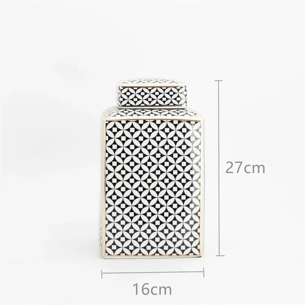 Afralia™ Handmade Ceramic Storage Jar with Lid for Tea, Spices, Home Decor