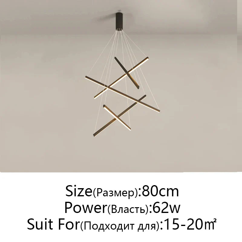 Afralia™ LED Chandelier: Modern Luster Lighting for Stair Hall Bedroom Room Duplex Building