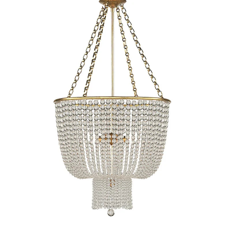 Afralia™ Wooden Bead Pearl Chandelier E14 LED Pendant Light for Modern Living Spaces
