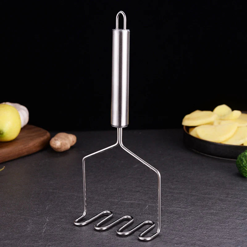Afralia™ Stainless Steel Wave Potato Masher and Chopper - Kitchen Cooking Tool