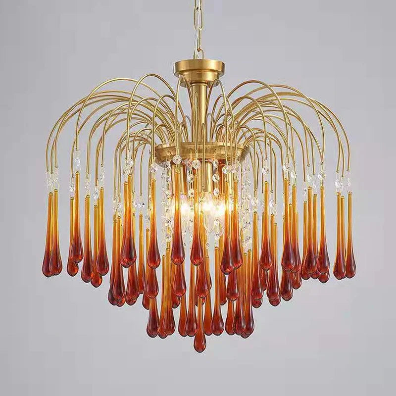 Afralia™ Crystal Chandeliers LED Ceiling Lamp Hanging Pendant Lights Luxury Room Decor