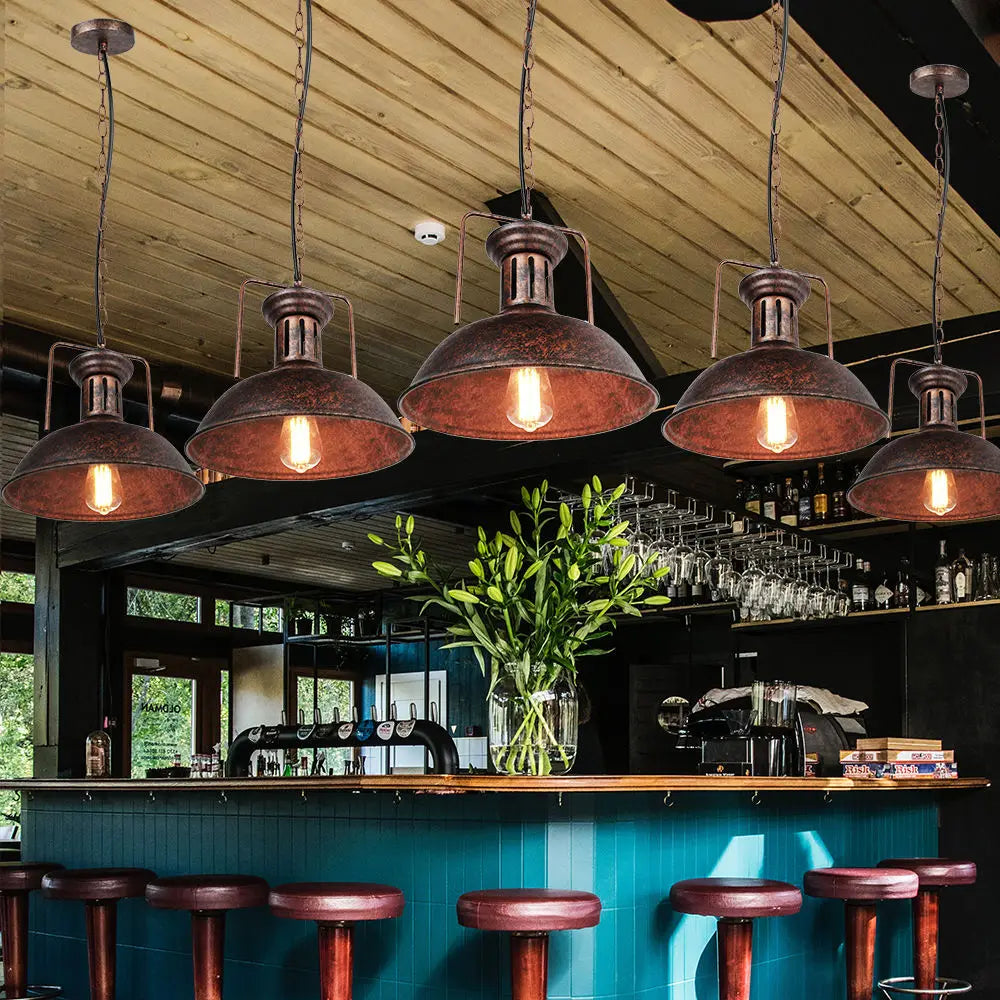 Afralia™ Industrial Pendant: Vintage Retro Hanging Light for Living Room & Kitchen.