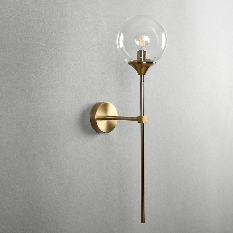 Afralia™ Golden Glass Wall Sconces | Modern Nordic Lights for Home Decor