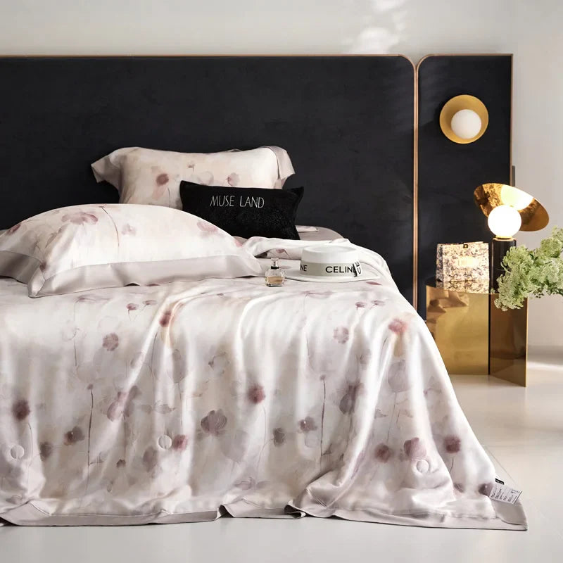 Afralia™ Floral Print Summer Quilt Bedding Set with Sheet & Pillowcases