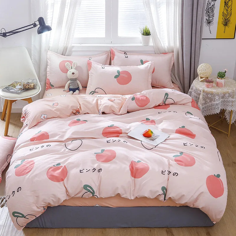 Afralia™ Cartoon Printed Bedding Sets - Soft Quilt Cover Kit for All Seasons